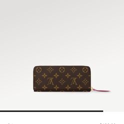 AUTHENTIC LOUIS VUITTON CLEMENCE MONOGRAM FUCHSIA WALLET