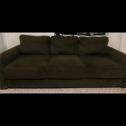Lifestyle Solutions Micofiber Coffee 78.75” Round Arm Sofa