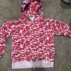 BAPE Camo Shark Full Zip Hoodie 'Pink'