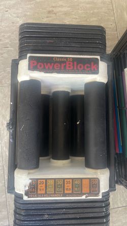 Powerblock Classic 50 Pound Adjustable Dumbbell SET Pair