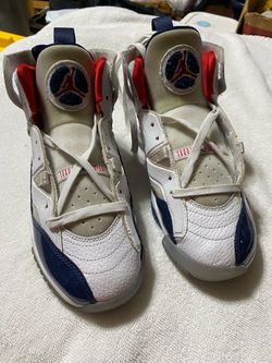 5.5Y Air Jordan High-Top Sneakers White Navy Red