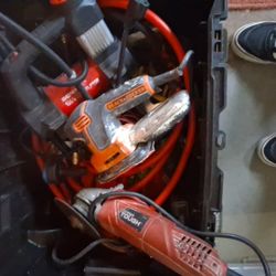 Rolling tool box with tools