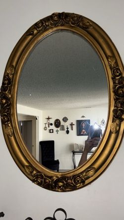 Vintage gold mirror