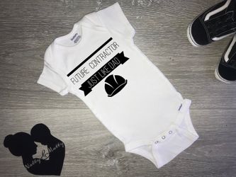 Baby Onesie Future Contractor Just Like Dad