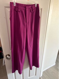 Magenta work pants size M