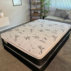 Queen Hybrid Bamboo Mattress And Boxspring🎍🔖