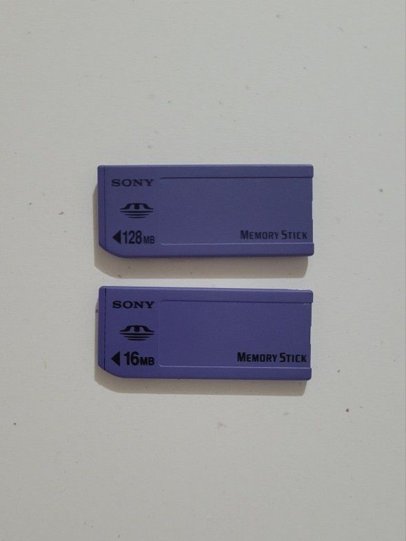 Sony Genuine Memory Stick 16MB And 128MB Camera Memory Card Set Of 2.