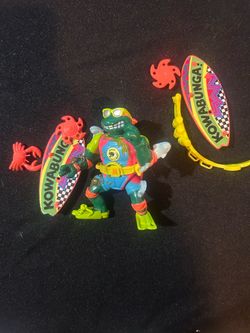 Vintage Playmates TMNT Surfer Leo Kowabunga Complete with Boards & Accessories