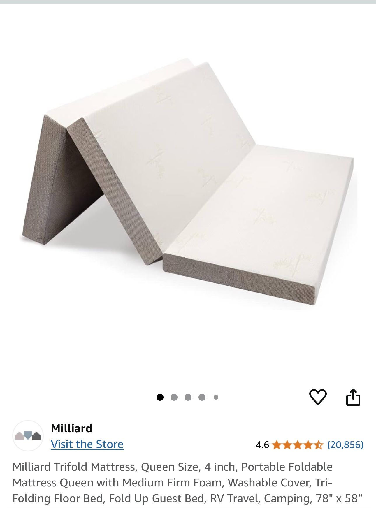 Queen trifold mattress