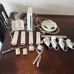 Wii console and controllers 