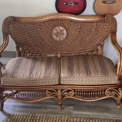 4 Piece Boho Wicker Rattan Furniture 