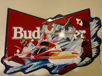 Vintage Budweiser Metal Sign