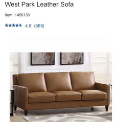 West Park Leather Sofa