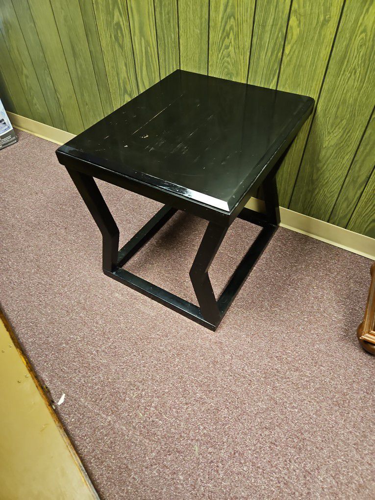 Two Black End Tables