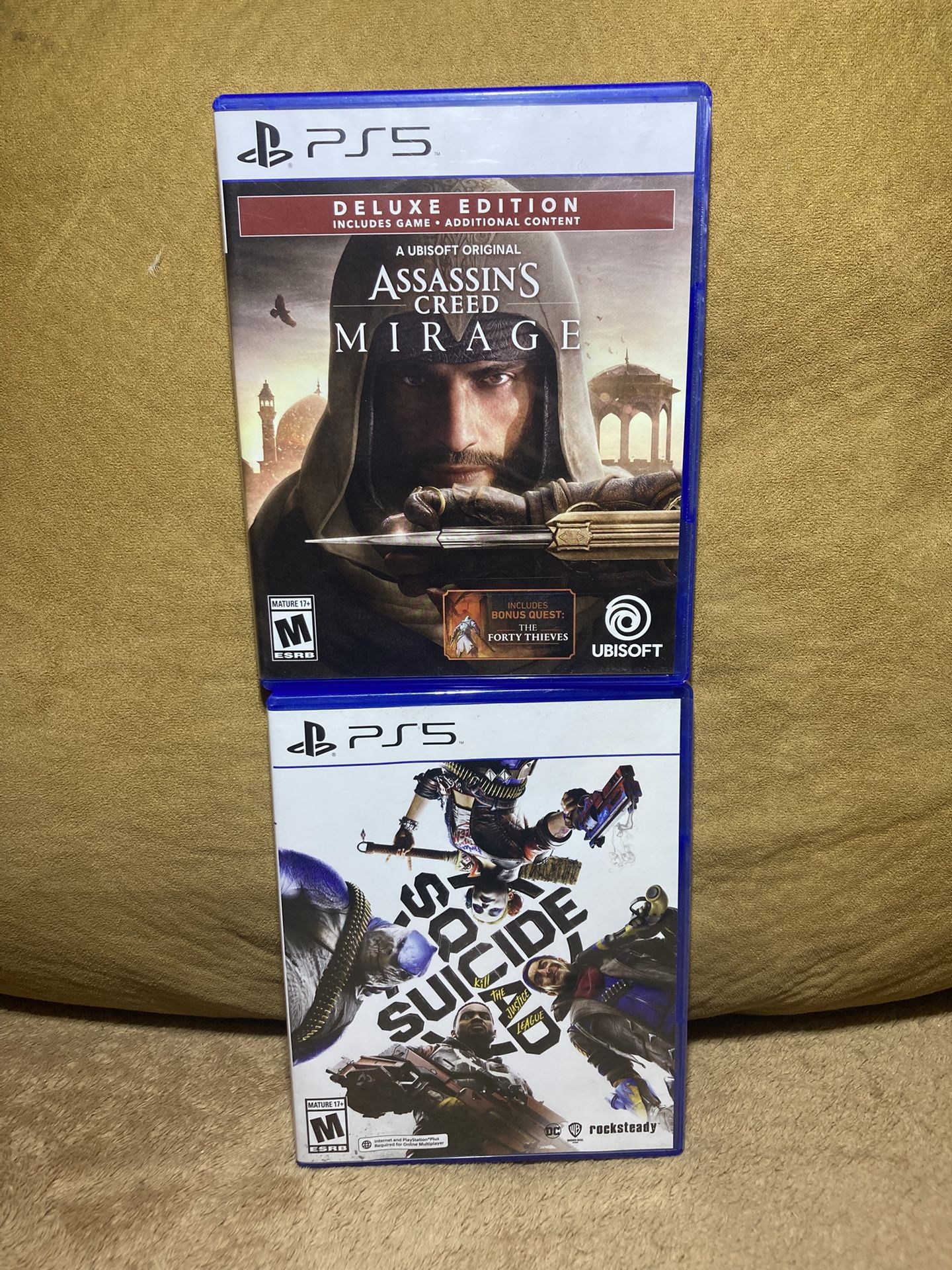 SUICIDE SQUAD/ASSASSINS CRERD MIRAGE PS5 Games Bundle
