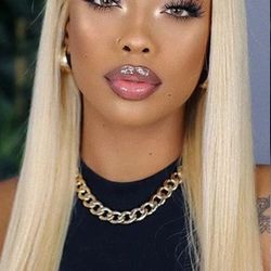 30” Premium Blonde Straight Lace Front Wig