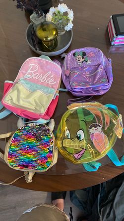 Lot of 4 Girls Mini Backpacks