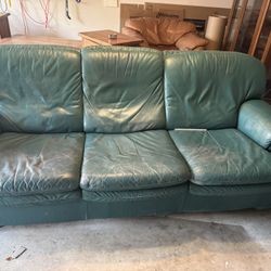 Green Leather sofa