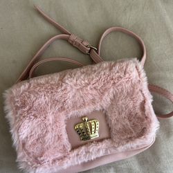 Furry pink juicy couture bag