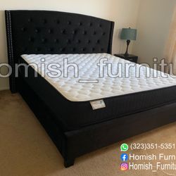 New In Box King Or Queen Bed Frame With Mattress (read description below)