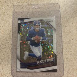 2025 Panini Prizm Jaxson Dart White Disco Prizm Parallel Rookie Card #332
