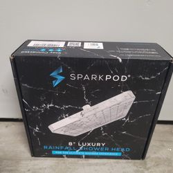 SparkPod Shower Head - High Pressure Rain - Premium Quality Luxury Design - 1-Min Install - Easy Clean Adjustable Replacement for Your Bathroom Shower
