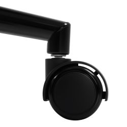 Criss Cross Chair with 5-Gear Adjustable Armrests & Wheels, Ergonomic Thickened Backrest Swivel Desk Chair for Home Office, Vanity, Bedroom and Living