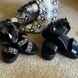 3 Sets of Steve Madden heels/boots