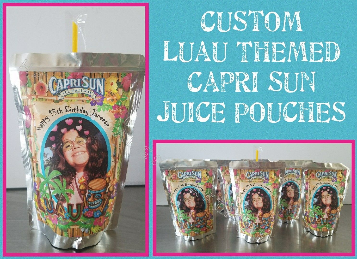 Luau themed party favors and decorations for birthdays or any occasion