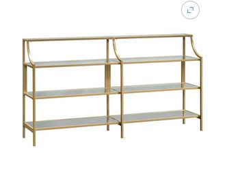 Gold & glass frame table
