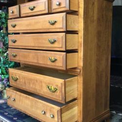 Dresser 8-Drawers - "Cal Shops" All Wood 8-Drawer Tall Boy - 49H x 36W x  20D for Sale in Portland, OR - OfferUp