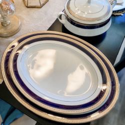 Noritake Crestwood Cobalt Platinum China Collection 