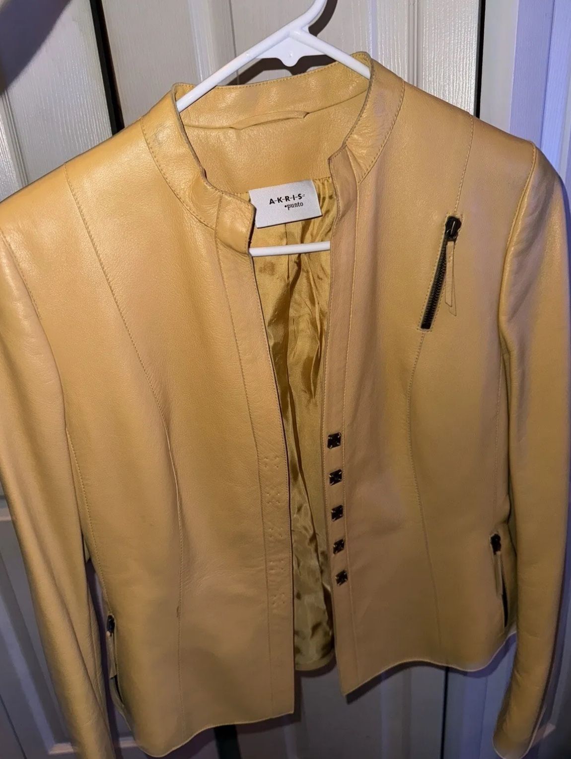 Akris Leather Jacket Size 6