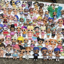 LOL dolls and animals, children and boys, bottle, 92 pieces.