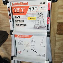 LITTLE GIANT MULTI LADDER ...18 INCHES....NEW...$ 150