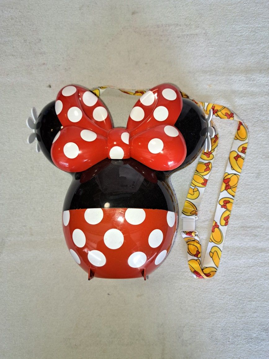 Disney Minnie Mouse Classic Ears Popcorn Bucket (Only Used As A Decor Item)