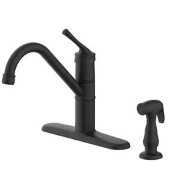 Glacier Bay Barnhart Single-Handle Kitchen Faucet with Side Sprayer in Matte Black