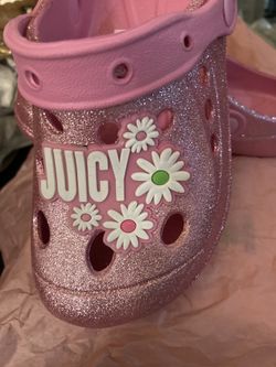 Lil Girls Juicy Pink Glitter Slip On NEW