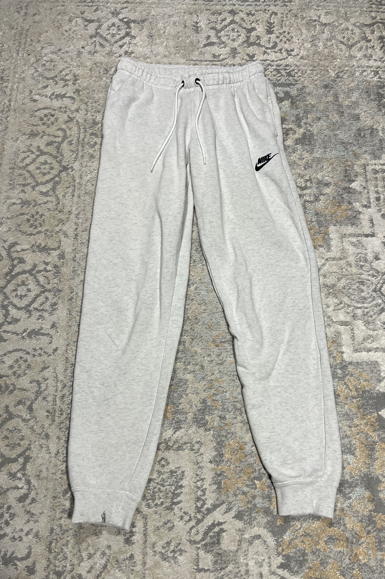 Nike Essential Fleece Jogger Sweatpants Women's XS Gray White BV4095-051 Casual