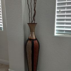 3 feet Tall Metal Vases Like New 