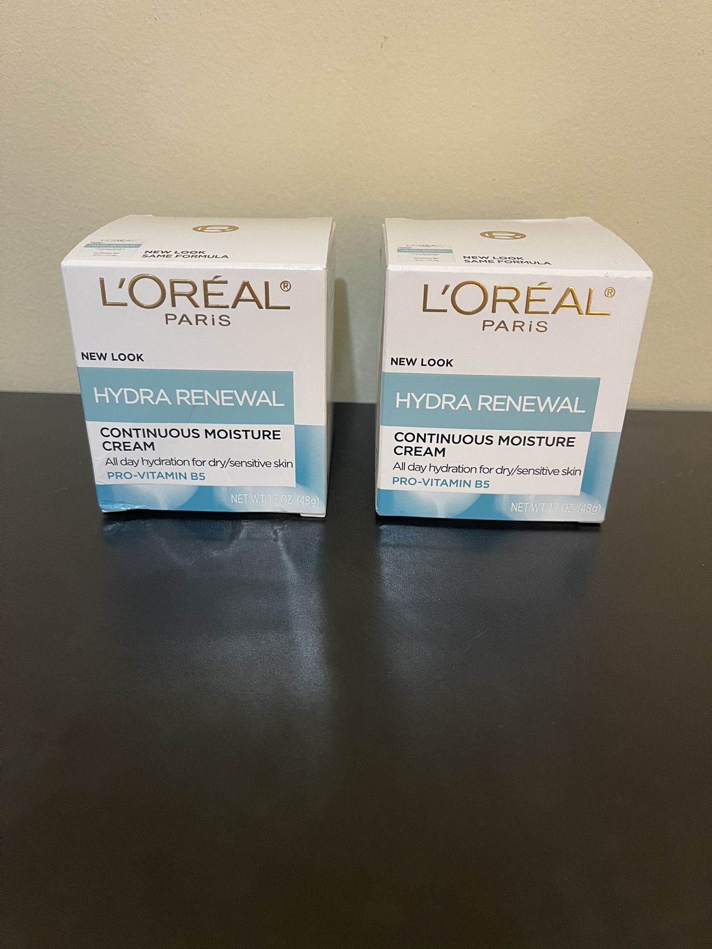 2Pack L'Oreal Paris Hydra-Renewal Continuous Facial Moisturizer for Dry Sensitive Skin, 1.7 oz