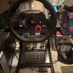 Logitech G29 Driving Force Wheel W/ Pedals, Shifter And Metal Frame