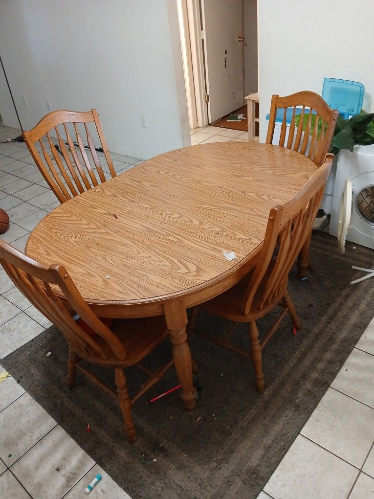 $50 Dining Table W/ 6 Chairs