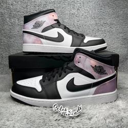 Air Jordan 1 Mid SE 'Zen Master' Size 12.5 Men Black Bleach Coral