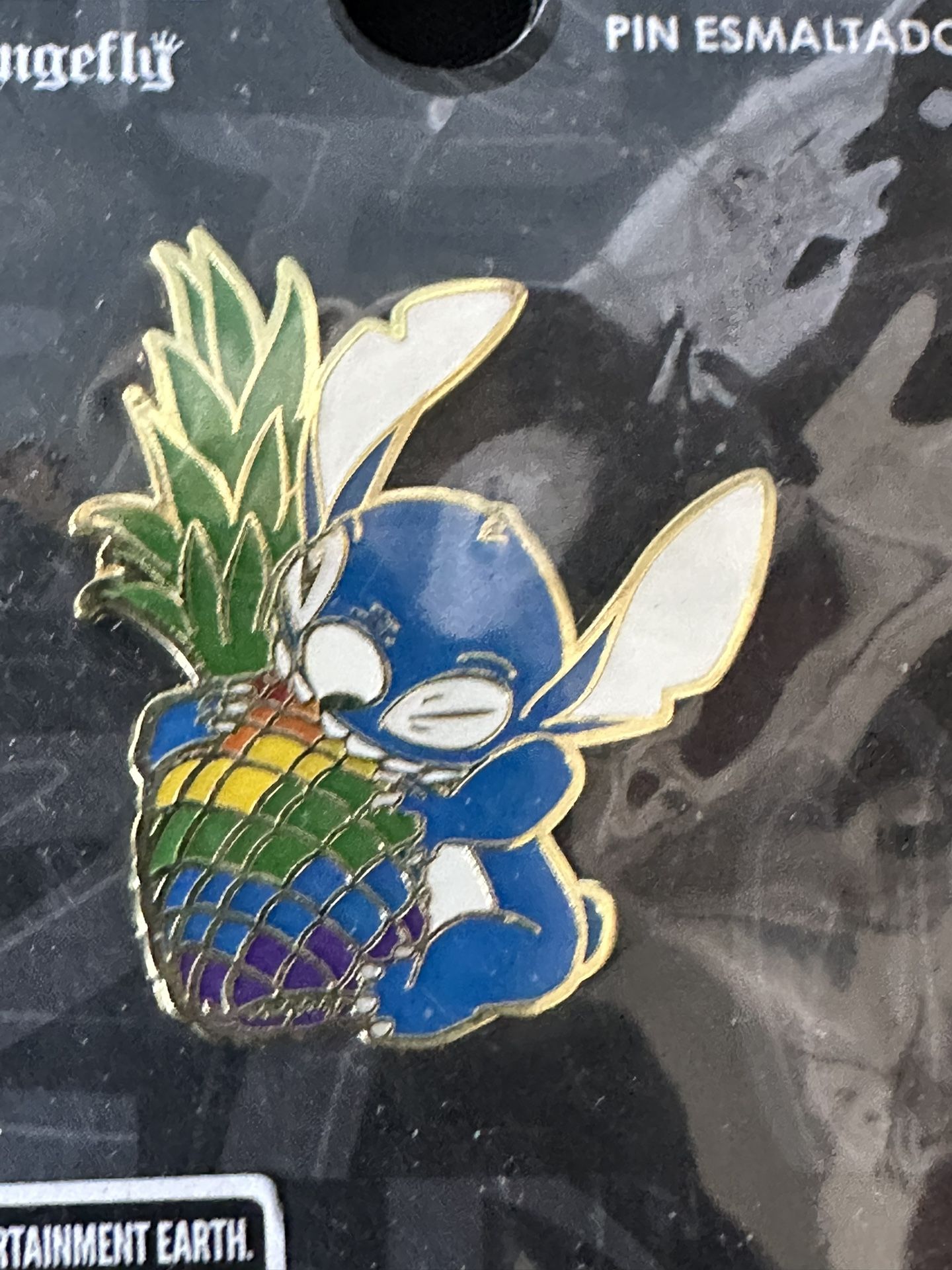 Disney's Lilo & Stitch Rainbow Pineapple Loungefly Enamel Pin 