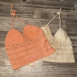Crocheted Halter Tops 