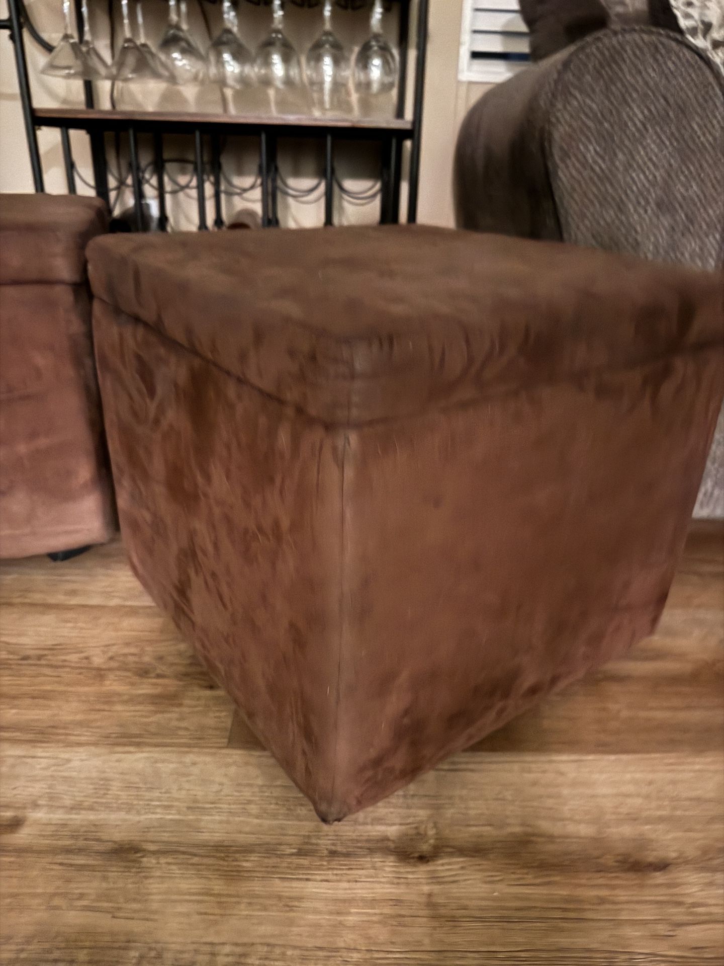 Rolling ottoman Storage Boxes (2)