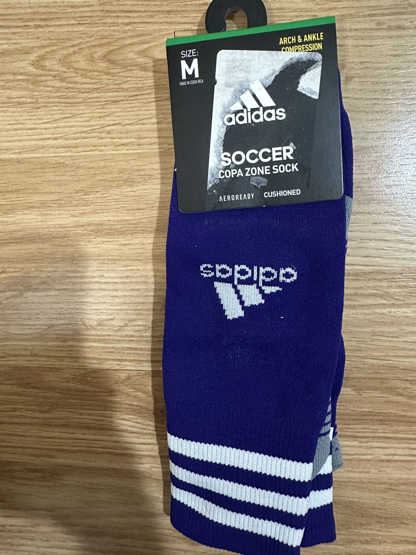 New Unworn Purple/White Soccer Socks