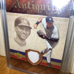 Derek Jeter Game Used Jersey Upper Deck Antiquity Artifacts 2007