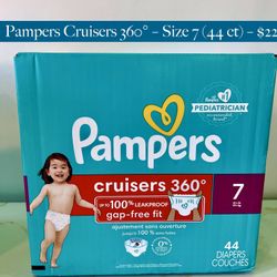 Pampers Cruisers 360° Size 7 (44 ct) – $22